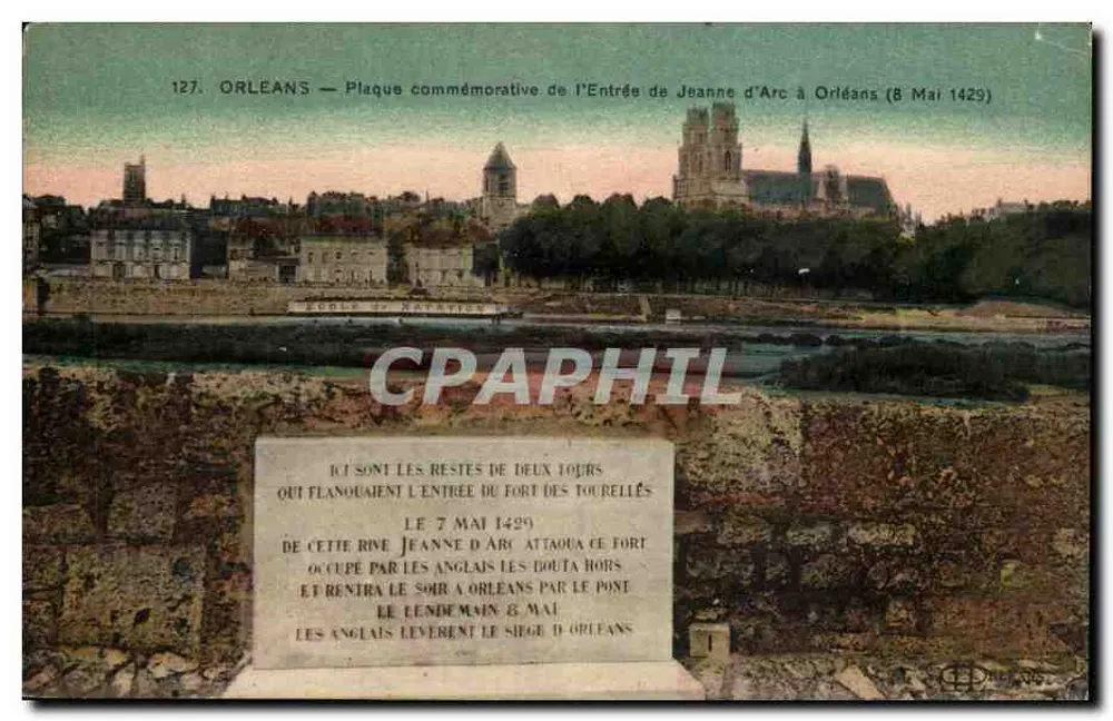 Orléans — Gedenktafel zur Einigung von Jeanne d'Arc in Orléans (8. Mai 1429) — Verlag L. Lachaud - Vorderseite