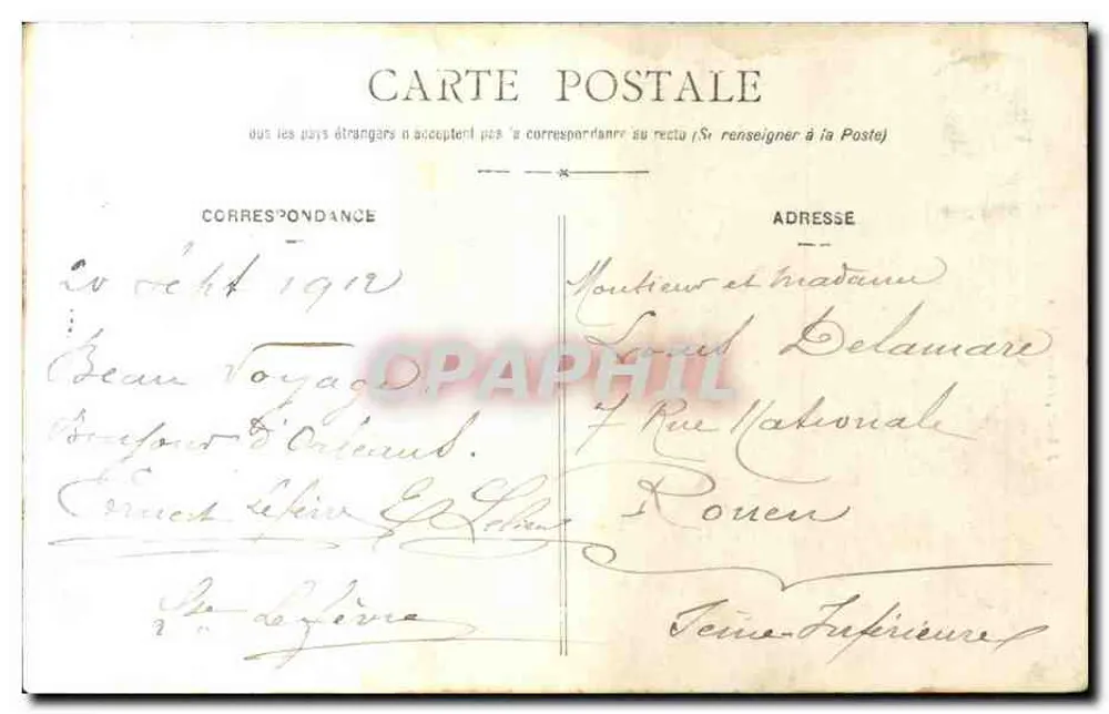 Orléans — A Catedral — J. Loubd, editor, Orléans - Verso