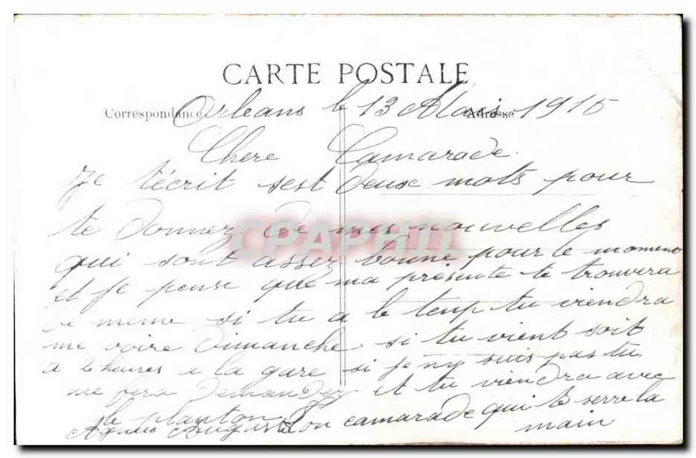 Orléans — O Hôtel-de-Ville — Hotel construído em 1530, que se tornou Hôtel-de-Ville em 1770, restaurado em 1850-1854 - Verso