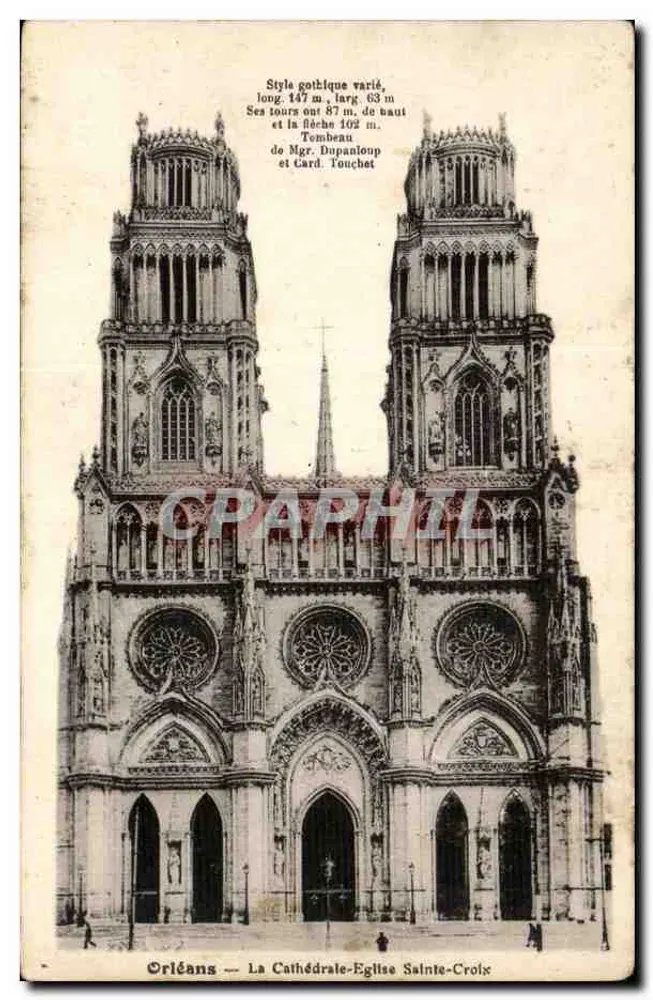 Orléans — A Catedral-Igreja de Santa Cruz — L. Lenormand, Orléans - Frente