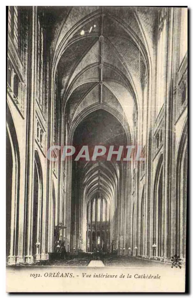 Orléans — Vista interior de la Catedral — n°1032 - Anverso