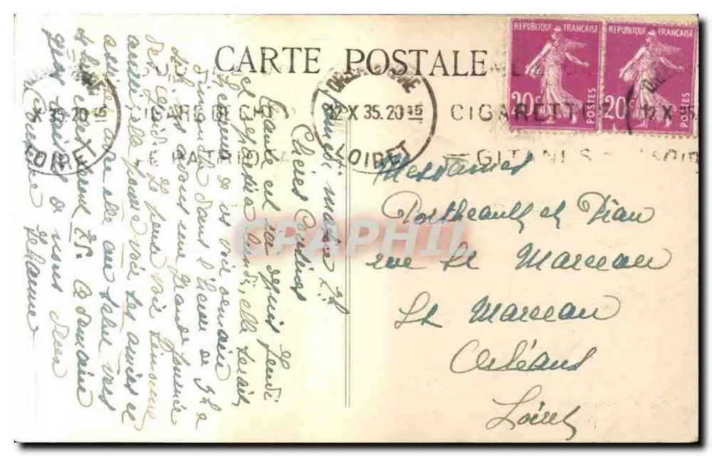 Orléans — A Chartreuse — O Cloître — Reprodução litográfica - Verso