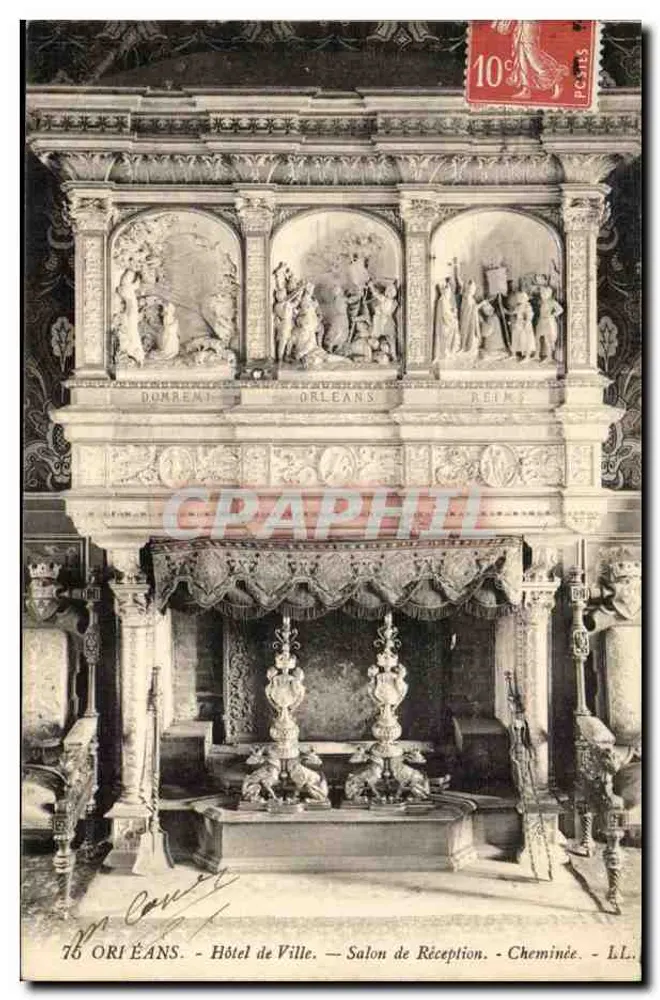 Oriéans - Rathaus - Empfangssaal - Kamin - Vorderseite