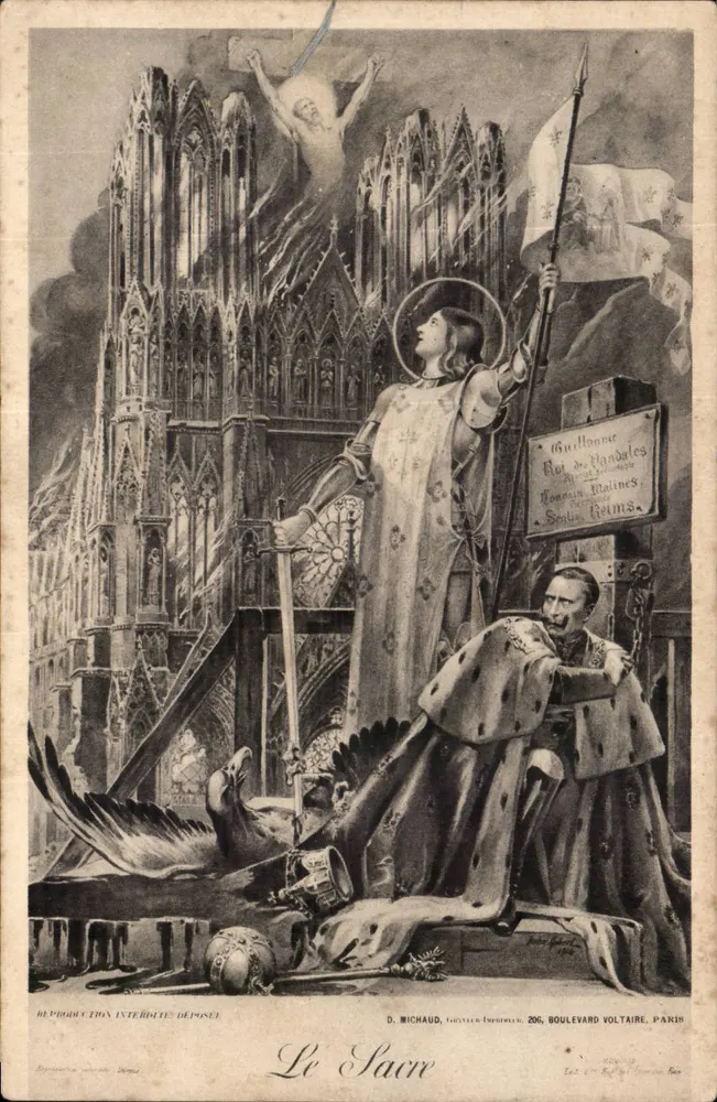 Saint Sacre — Representação de Santa Joana d'Arc — D. Michaud, Galeria Imperial, 206, Avenida Voltaire, Paris - Frente