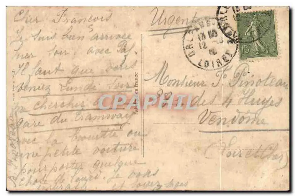 Saint Sacre — Representação de Santa Joana d'Arc — D. Michaud, Galeria Imperial, 206, Avenida Voltaire, Paris - Verso