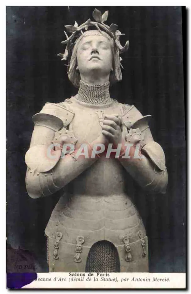 Jeanne d'Arc — Detail der Statue — von Antonin Mercié, Salons de Paris - Vorderseite