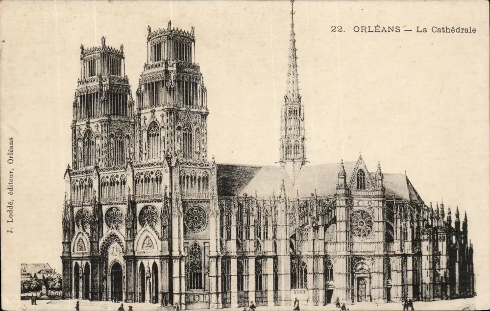 Orléans — A Catedral — J. Loddé, editor, Orléans - Frente