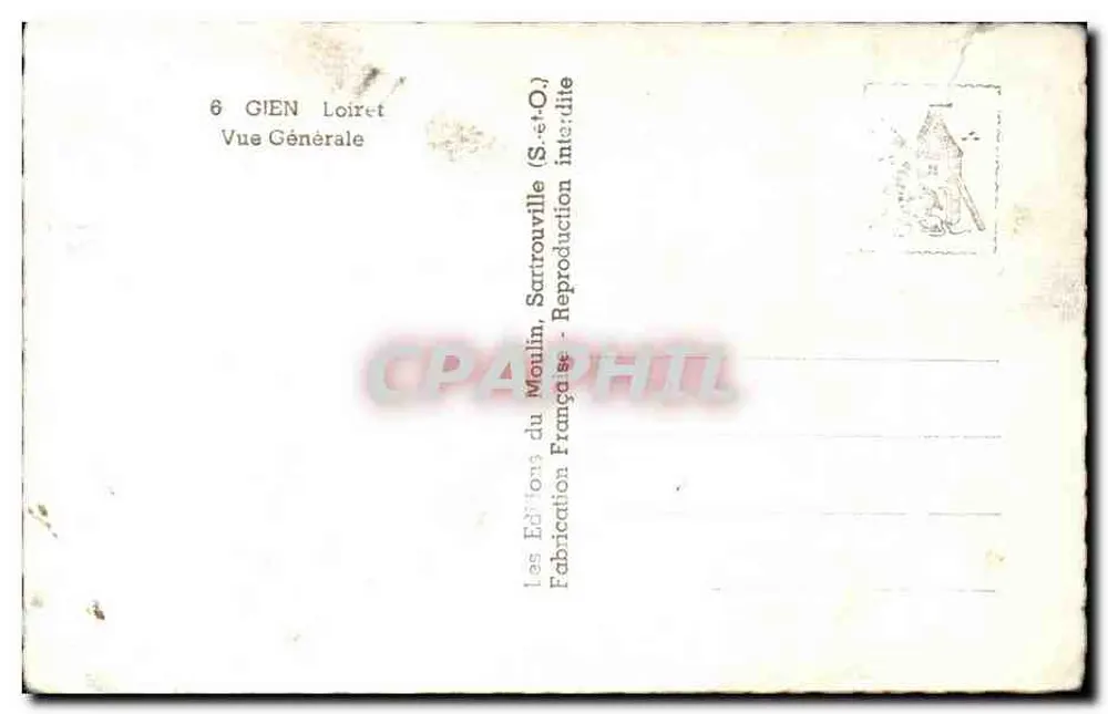 Vista Geral — Gien, Loiret — Les Éditions du Moulin, Sarratrouville - Verso