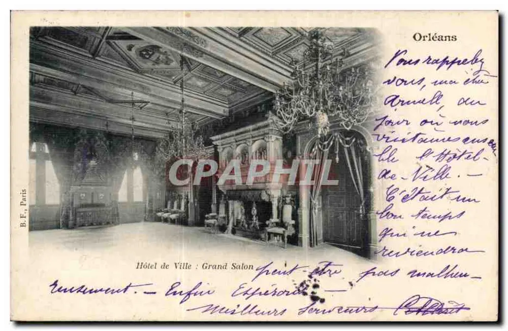 Orléans — Rathaus: Großer Saal — B.F. Paris - Vorderseite