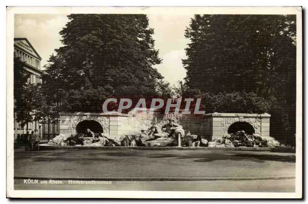 Cólnia no Reno — Hildebrandbrunnen — editor Carl Pelius, Cólnia - Frente