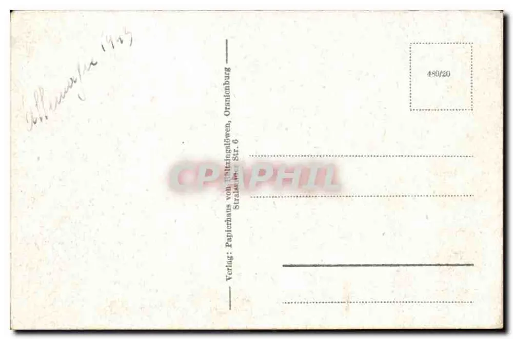 Leegebruch bei Oranienburg — Birkenallee — Verlag: Papierhaus von Pützingslöwen - Rückseite