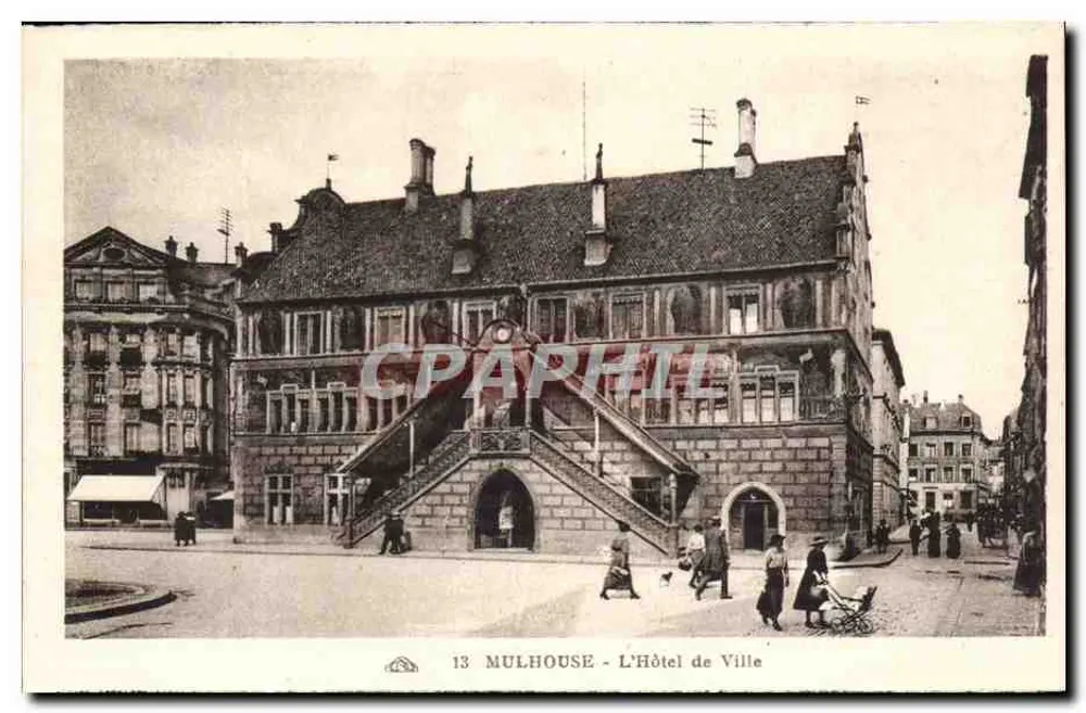 Mulhouse - O Hotel de Ville — editor Ateliers des Arts Décoratifs, Strasbourg - Frente