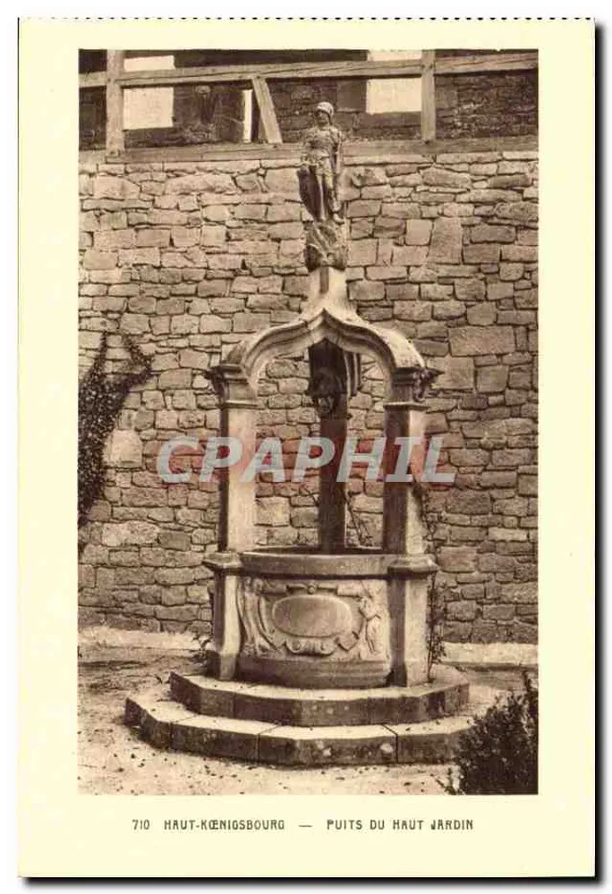 Haut-Königsbourg — Brunnen des Oberen Gartens — Sonderausgabe des Schlosses - Vorderseite