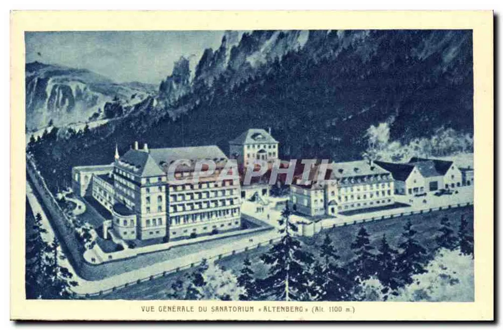 Vista geral do sanatório Altenberg (Alt 1100 m.) — Edição Baethler, Baarn-la Schlucht - Frente