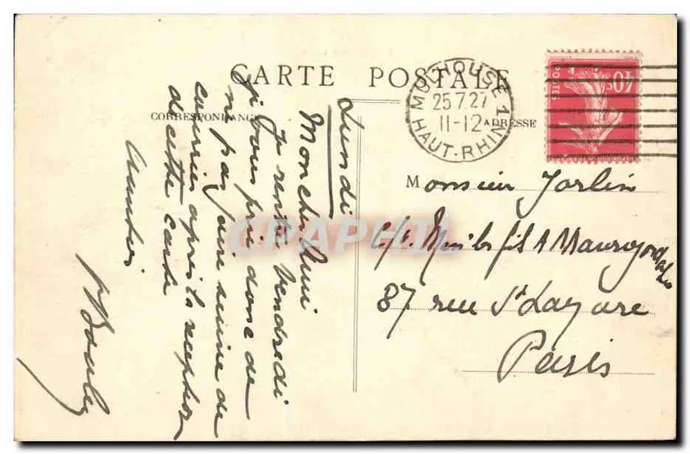 Thann em 1600 — vista histórica — editor não identificado - Verso