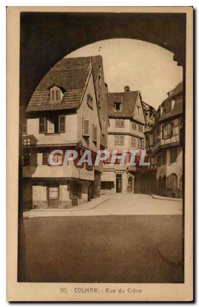 Colmar - Rue du Crâne — vista sob um arco — editor Ch. Bergert, Strasbourg - Frente