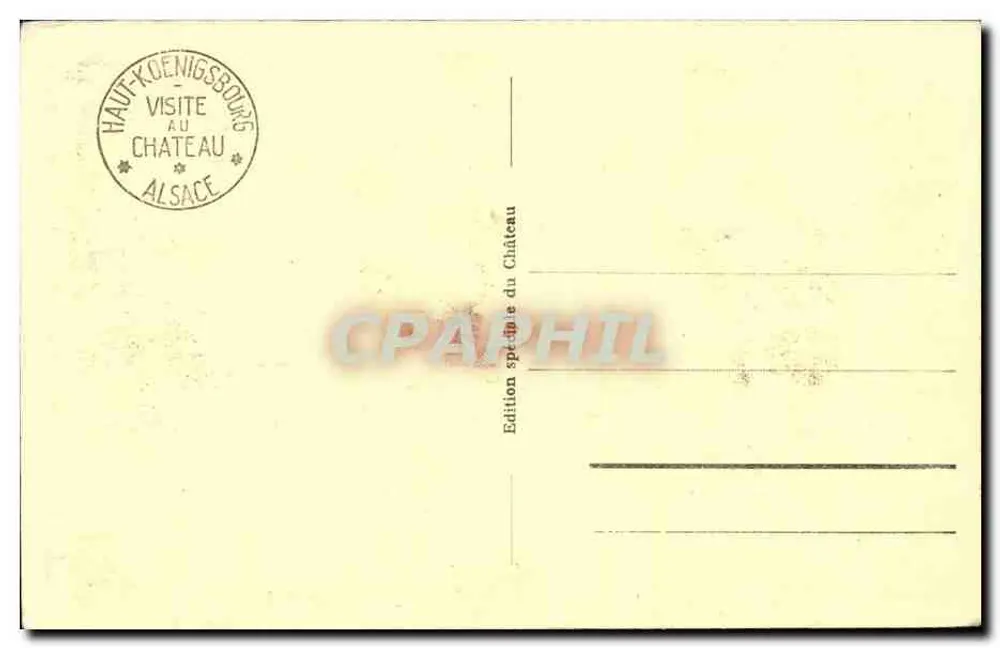 Haut-Kœnigsbourg — Gran Bastión — Edición especial del Castillo - Reverso