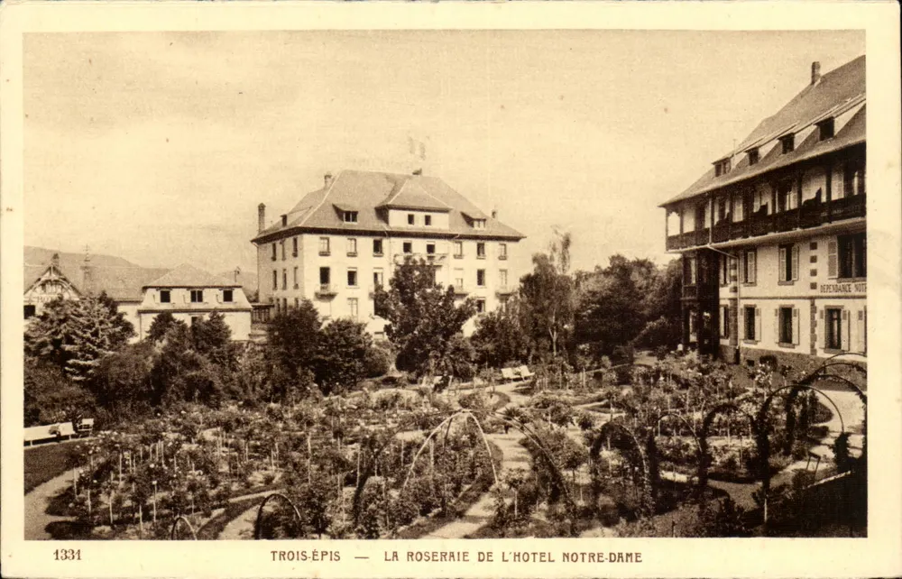 Trois-Épis — Der Rosenpark des Hotels Notre-Dame — Verleger Braun & Cie, Bernach - Vorderseite