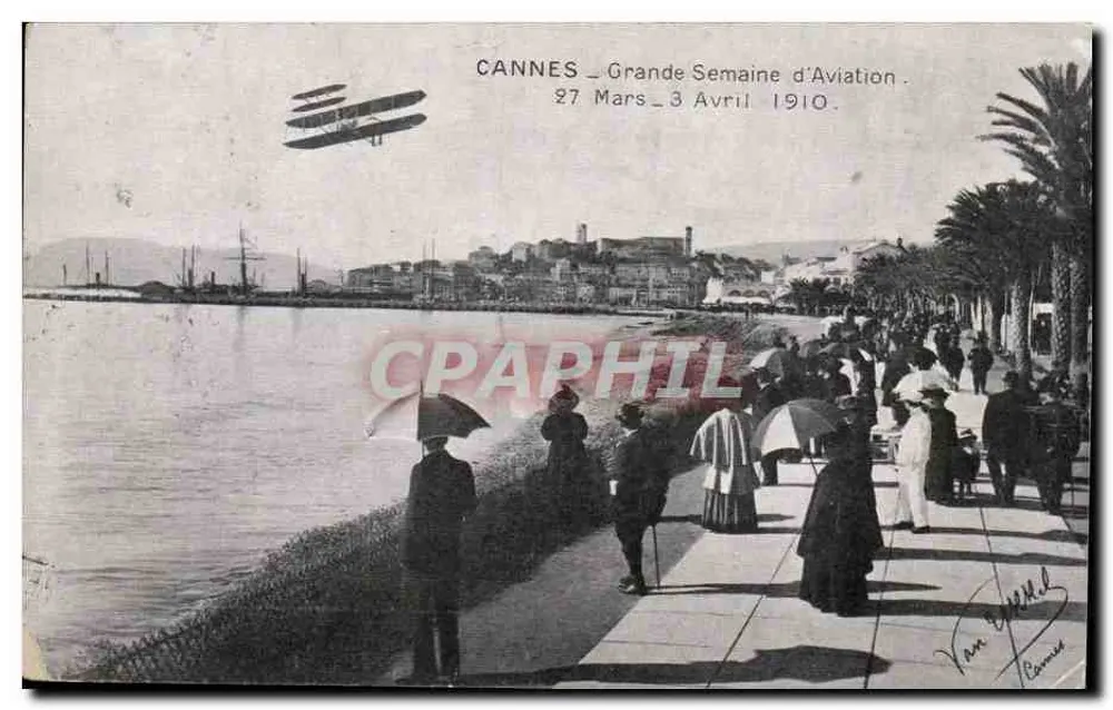 CANNES — Große Flugwoche — 27. März - 3. April 1910 — Van Dymil - Vorderseite