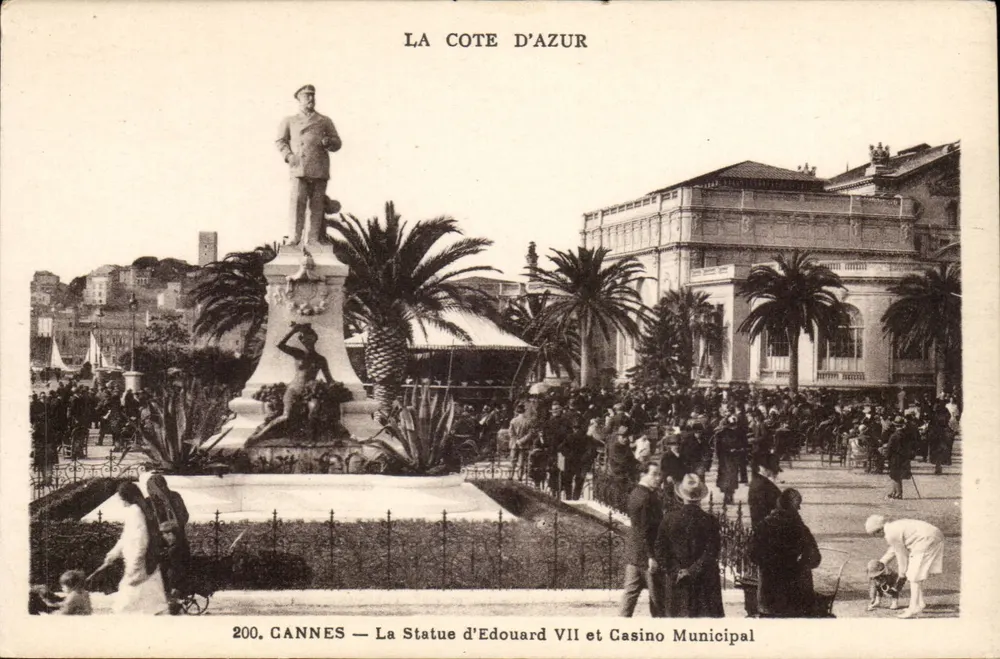 Cannes — Die Statue von Edward VII und das Municipale Casino — Munier, Nice - Vorderseite