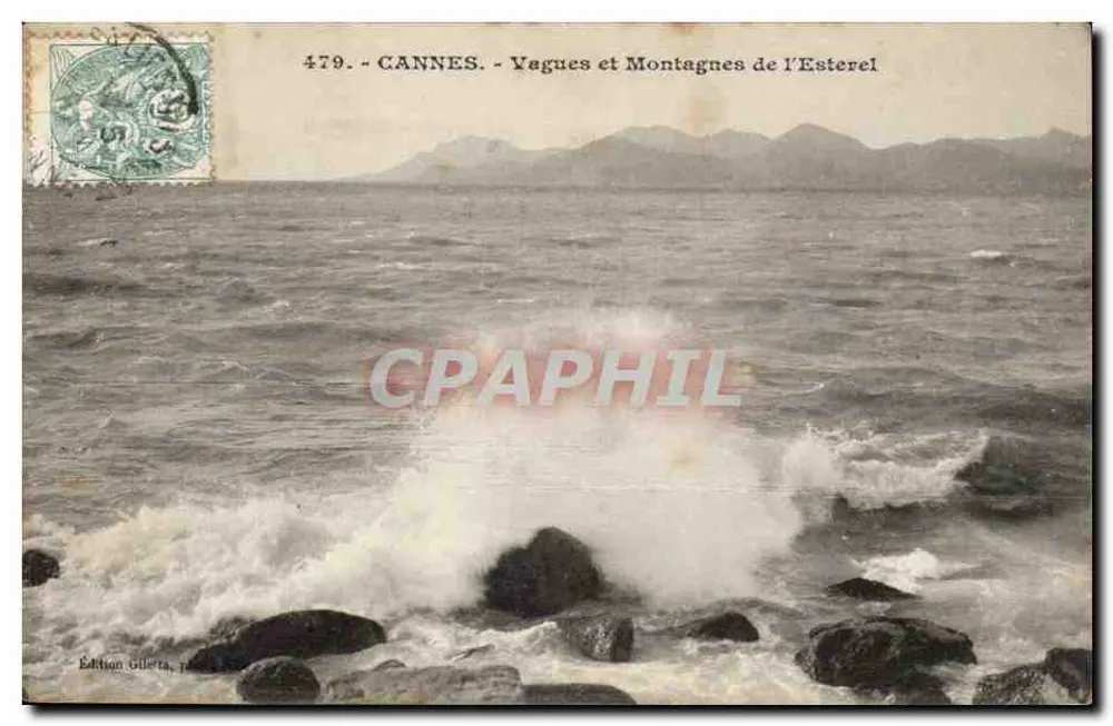 CANNES - Ondas e Montanhas do Esterel — Edição Gilletta, n° 479 - Frente