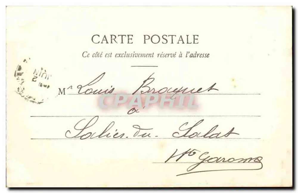 Nice - Interior do Casino - Jardim de Inverno — editor Redon & Cie, n° 186 - Verso