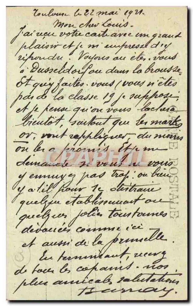 Carnevale di Nizza 1921 — Carro di S.M. Carnevale XLIII — L.L. - Verso