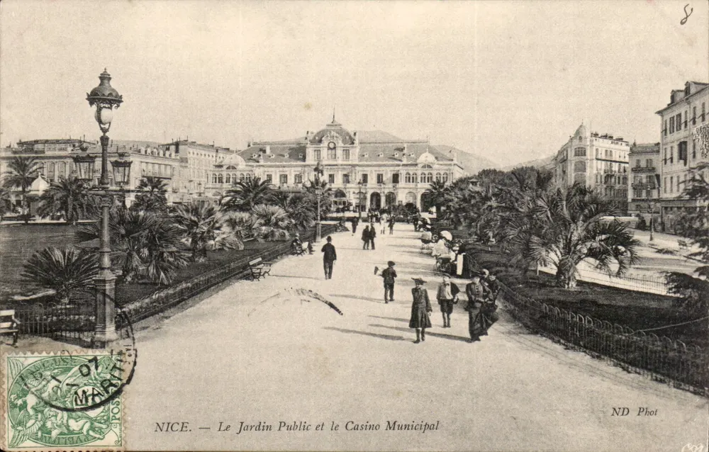 Nizza — Der Öffentliche Garten und das Municipale Casino — ND Phot - Vorderseite