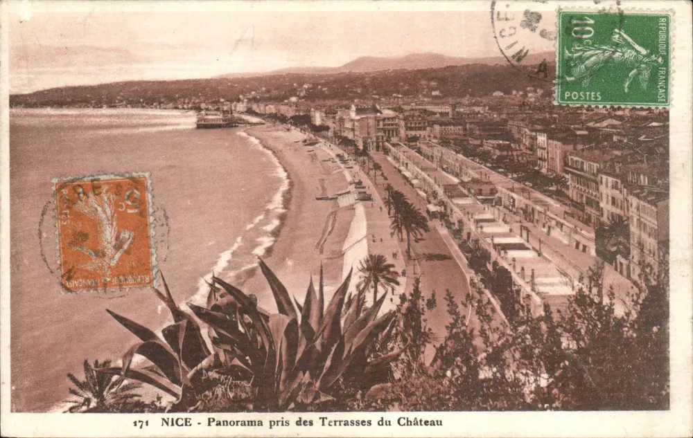 NICE - Panorama tirado das Terrasses do Castelo — editor desconhecido, n° 171 - Frente