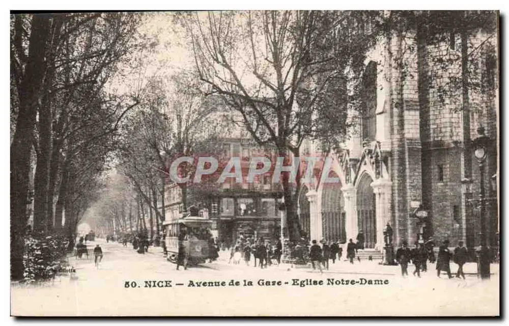 Nice — Avenue de la Gare — Kirche Notre-Dame — Giletta - Vorderseite