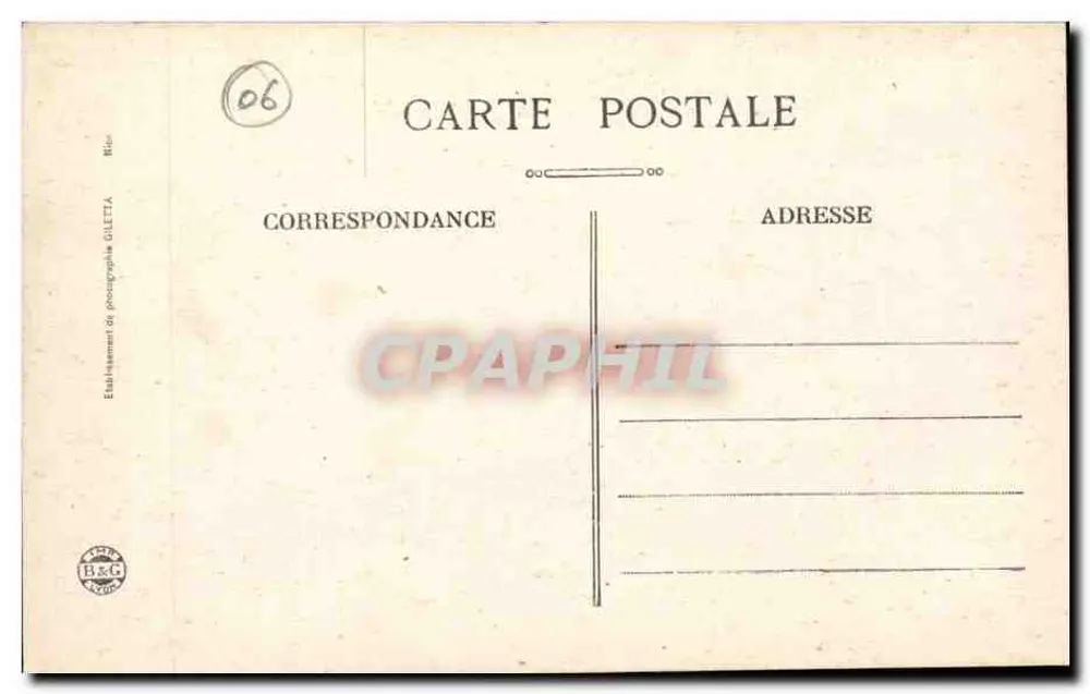 Nizza - Les Ponchettes - GARROS über die Bucht der Engel — Édition Guletta, n°15 - Rückseite