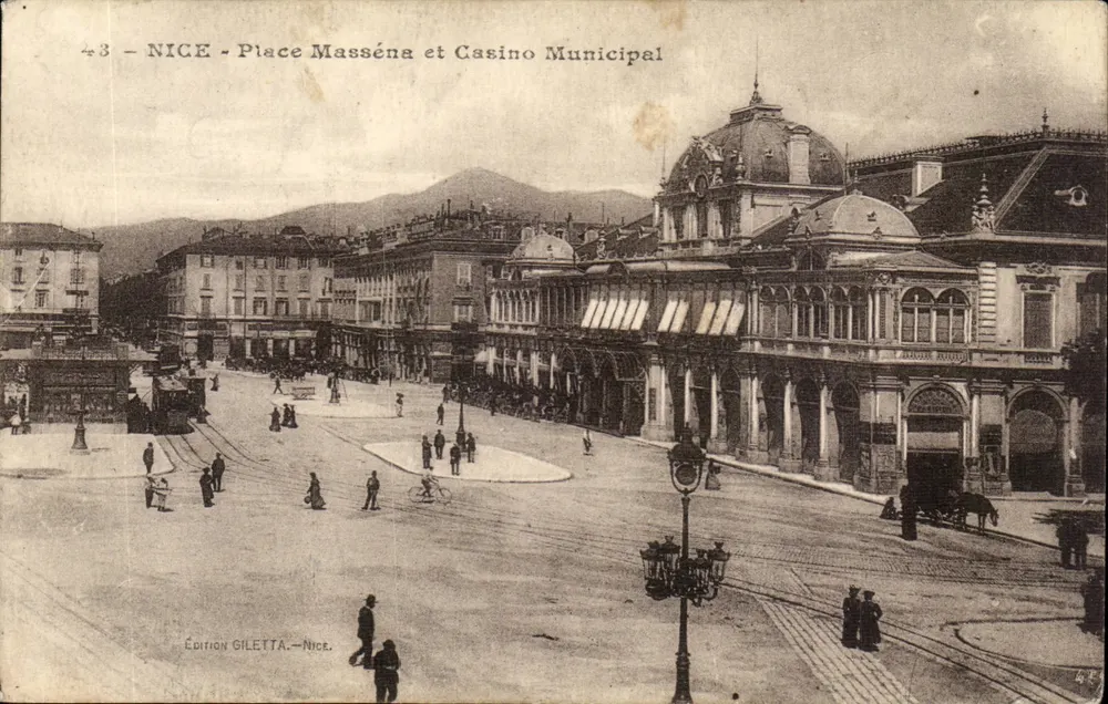 Nice - Place Masséna und Municipal Casino — Édition Giletta, n°43 - Vorderseite