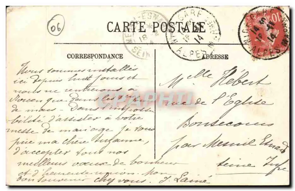 Nice — Les Jardins et la Jetée-Promenade — LL. n°26 - Verso