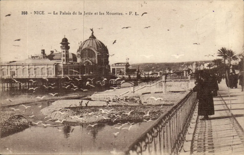 Nice — O Palácio da Jetée e as Garças — F. L. n°350 - Frente