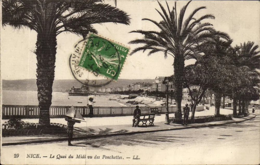 Nice — O Quai do Meio visto das Ponchettes — LL. n°29 - Frente