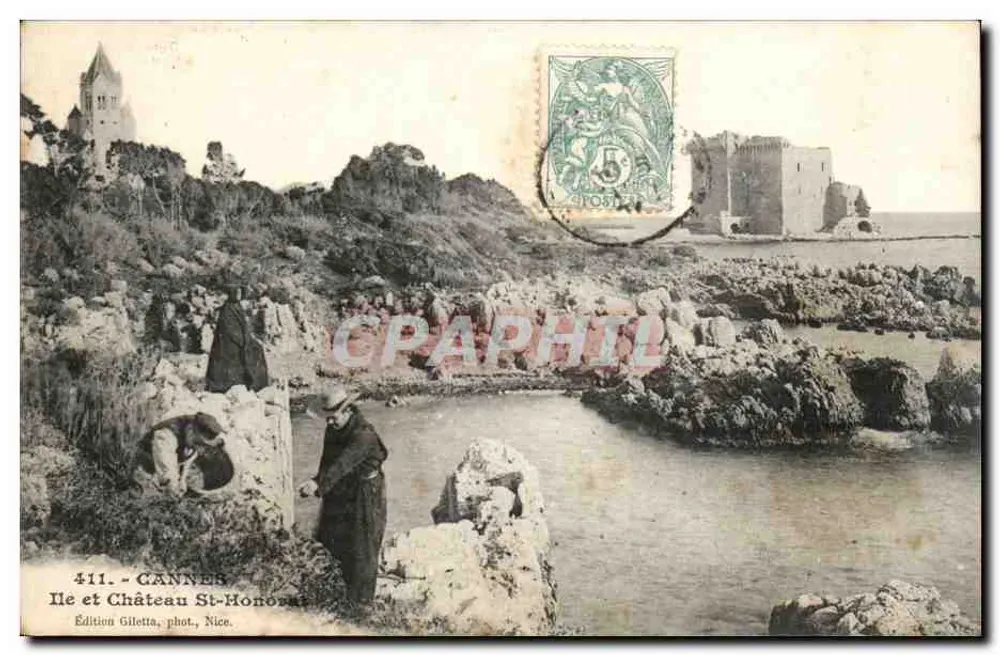 Cannes - Ilha e Castelo de São Honora - Edição Gilletta, fot. Nice, n°411 - Frente