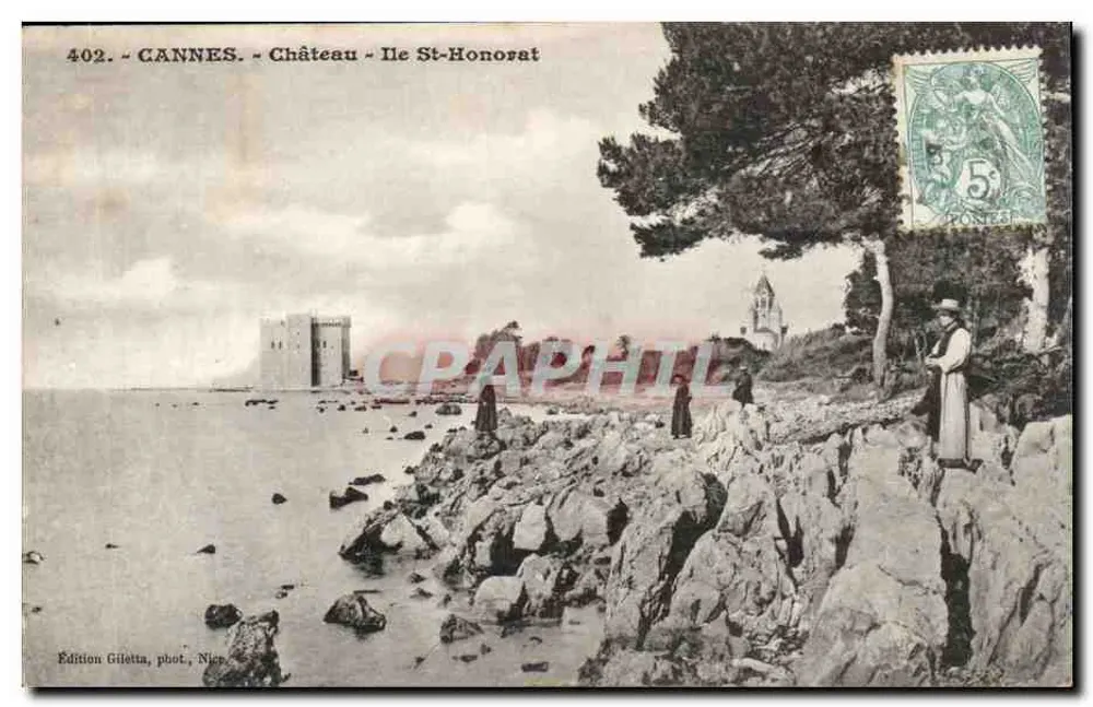 CANNES - Castelo - Ilha St-Honorat — Edição Giletta, fot. Nice, n° 402 - Frente