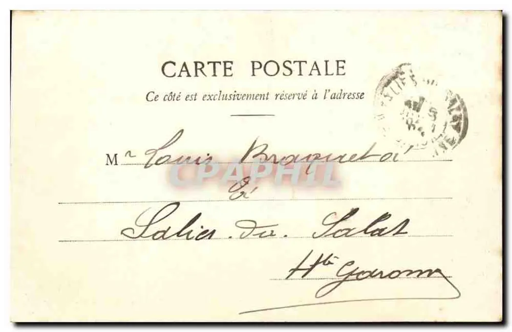 CANNES — Innenansicht des alten Schlosses St-Honorat — Verlag: Phot. Béchard, n° 444 - Rückseite