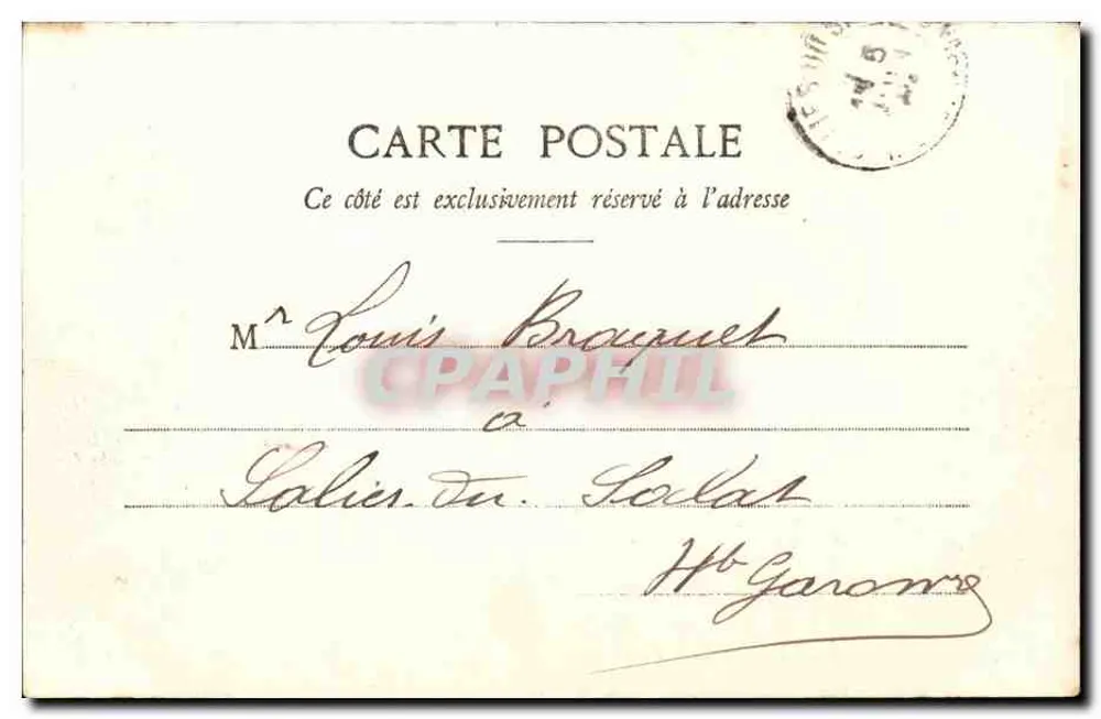 CANNES — Boulevard de la Croisette — editor anônimo, n° 412 - Verso