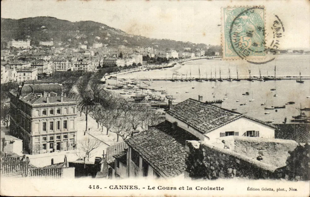 CANNES. - O Cours e a Croisette — Edição Gilettà, fot., Nice. N° 415. - Frente