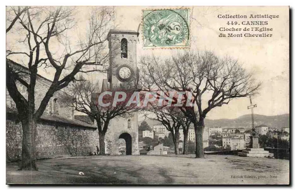 CANNES — Turm der Kirche Mont Chevalier — Edition Giletta, Nice, n° 449 - Vorderseite