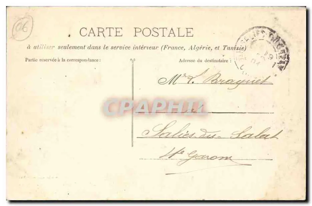 L'Escarène - El Gran Puente — Alrededores de Niza, Altitud 366 m — Edición Giletra, fot. - Niza, n° 1197 - Reverso