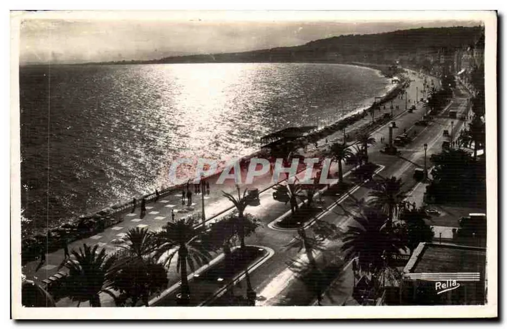 Nice - Sonnenuntergang an der Promenade des Anglais — Édition Bélla, n° 2444 - Vorderseite