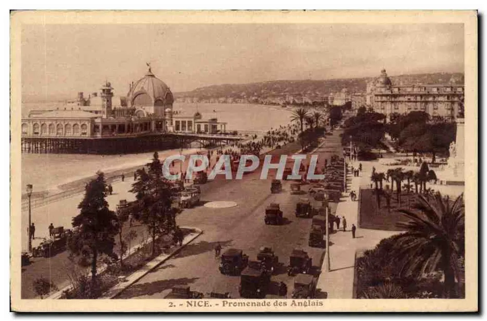 Nice - Promenade des Anglais — vue de la jetée et du bord de mer - Frente