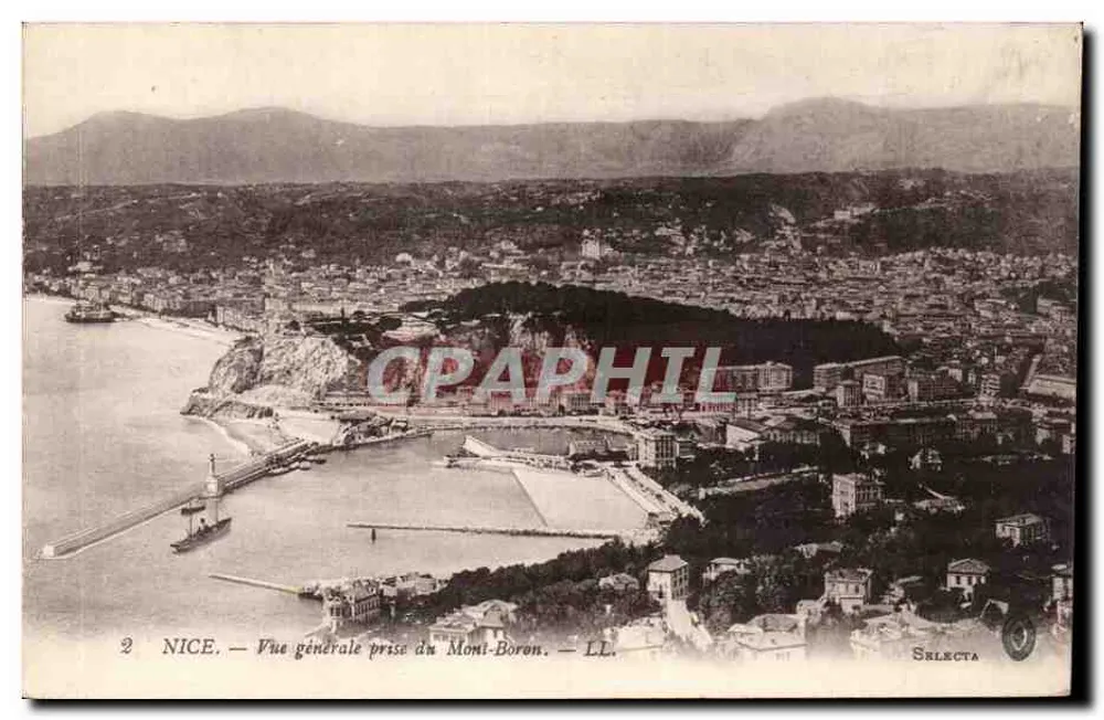 Nice — Vista geral tirada do Mont-Boron — Selecta - Frente
