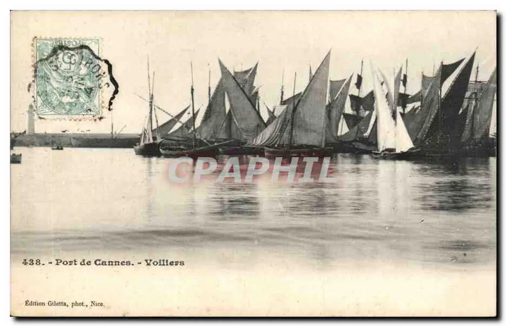 Port Cannes — Jachty — Wydawnictwo Giletta, fot. Nice, nr 438 - Awers