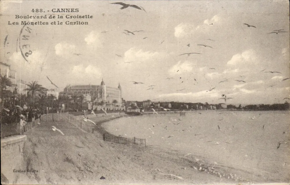 Cannes - Boulevard de la Croisette, Les Moquettes und das Carlton — Edition Biletta, n° 488 - Vorderseite