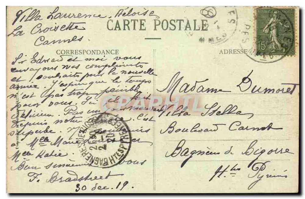 Cannes - Boulevard de la Croisette, Les Moquettes und das Carlton — Edition Biletta, n° 488 - Rückseite