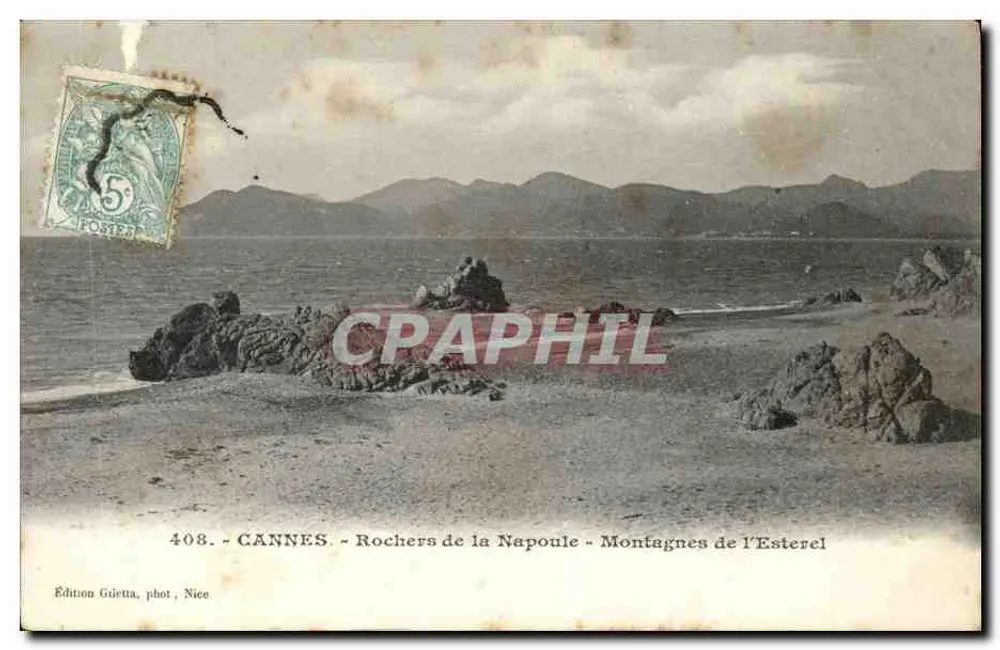 CANNES - Rochers de la Napoule - Montagnes de l'Esterel — Édition Guetta, phot. Nico - Vorderseite