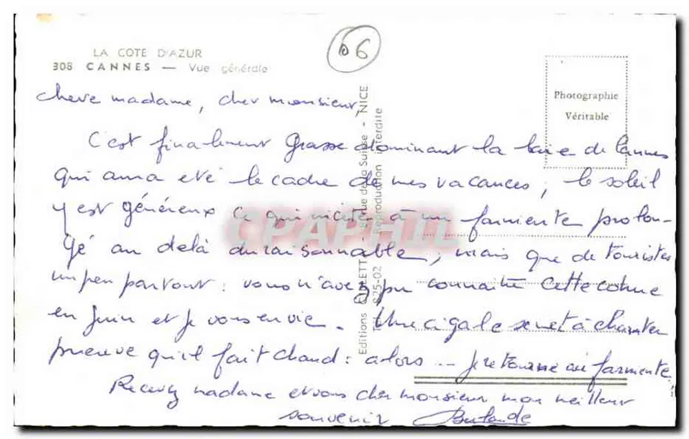Cannes — Vista geral — Éditions du Sud - Verso